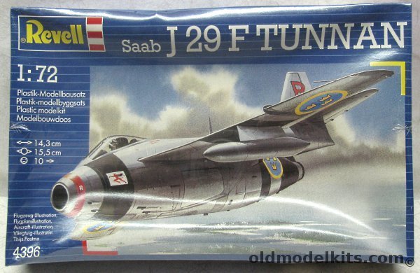 Revell 1/72 Saab J-29 Tunnan -  Swedish Air Force, 4396 plastic model kit